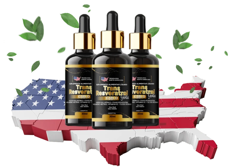 Frascos Trans Resveratrol Gold Gota na imagem comercial