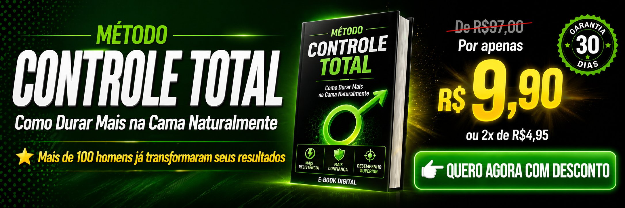 Método Controle Total — ejaculação precoce remédio caseiro ebook R$9,90